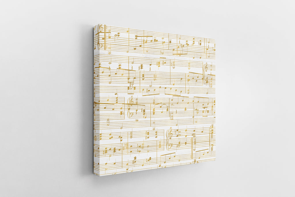 Gold Sheet Music Canvas - 50th Anniversary Gift